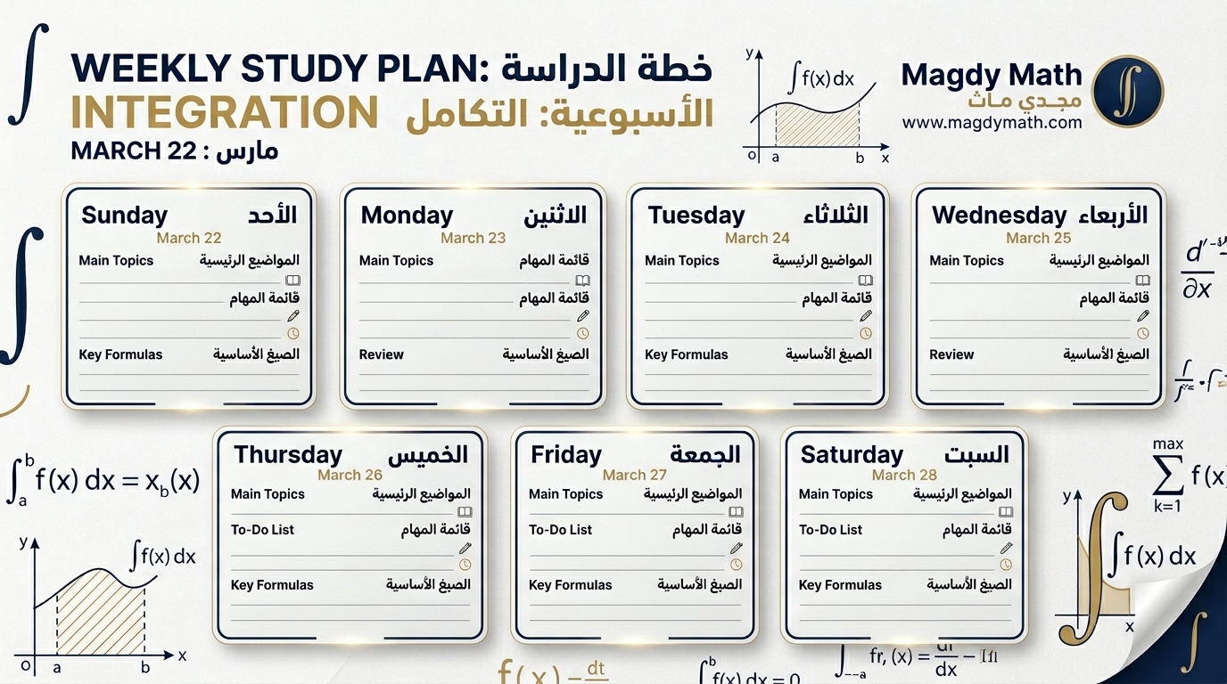 الخطة الأسبوعية